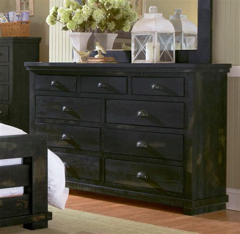 5 out of 5 stars. Willow Upholstered Bedroom Set (Distressed Black ...