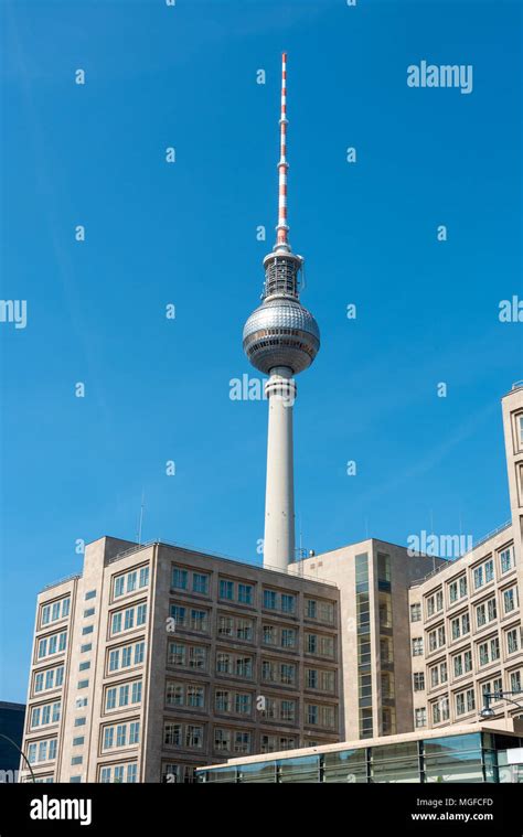 The Famous Fernsehturm In Berlin On A Sunny Day Stock Photo Alamy