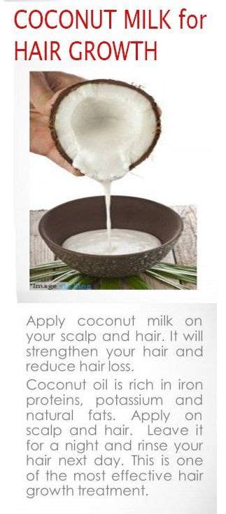 It boosts hair follicles with all the essential nutrients required for our hair and coconut milk conditioner, it is the perfect match for your dry and dull hair. Coconut Milk for Hair Growth #natural #coconutmilk #hair ...