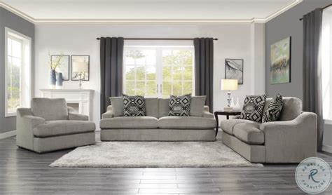 Orofino Light Gray Living Room Set From Homelegance