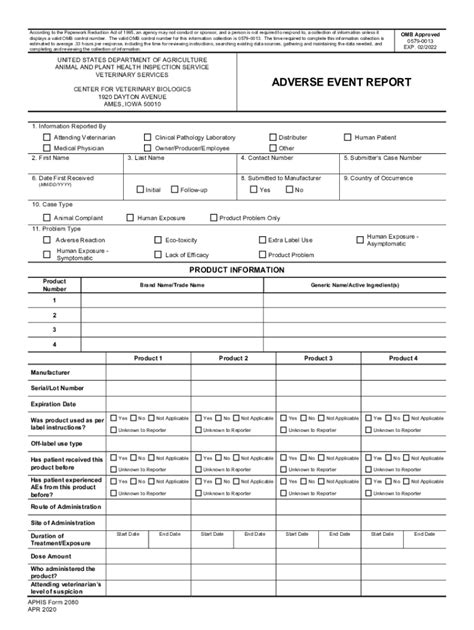 USDA APHIS Form 2080 2020 2022 Fill And Sign Printable Template