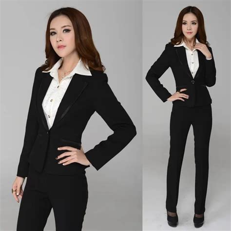 New Autumn And Winter Formal Women Pant Suits Work Wear Blazer