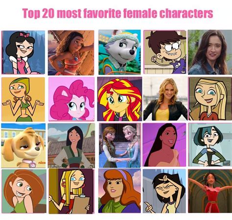 My Top 20 Favorite Female Characters By Zoeytdi On Deviantart Female Characters Character
