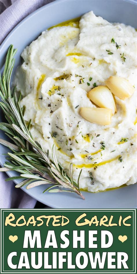 Roasted Garlic Mashed Cauliflower Is One Of The Best Vegan Keto Low