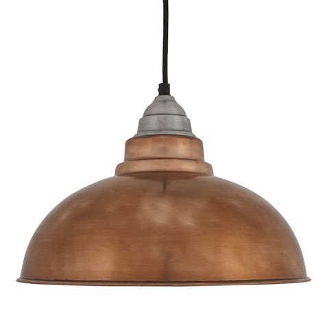 Vintage Style Pendant Light Copper Finish With 12 Inch Shade