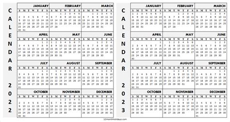 Free Blank Calendar 2022 And 2023 Two Year Calendar Printable