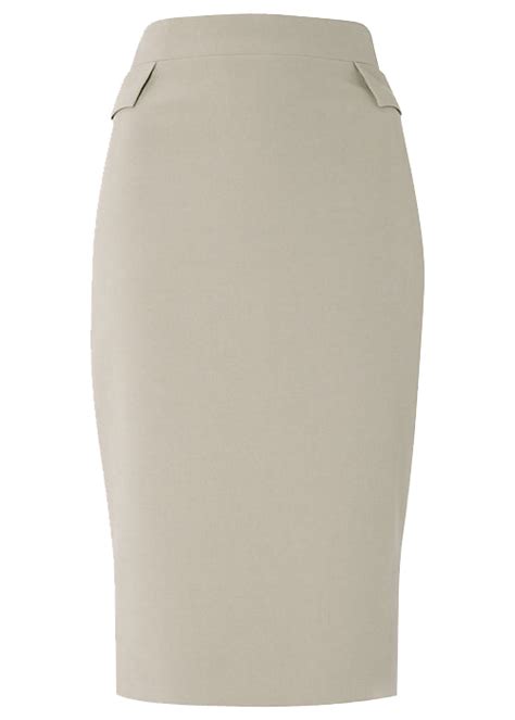 Tailored Gray Pencil Skirt Fully Lined Custom Handmade Wool Blend