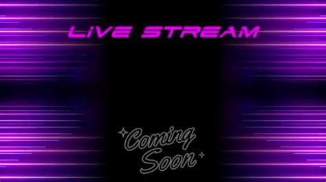 Live Stream Loading Please Wait Overlay Neon Template Postermywall