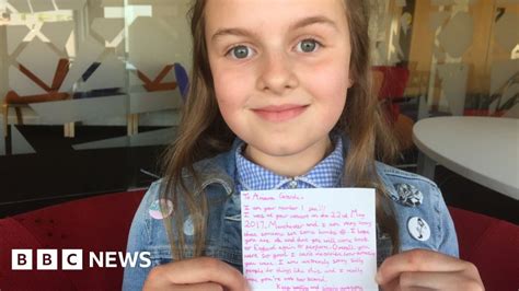 Manchester Attack Girl 10 Sends Letter To Ariana Grande Bbc News
