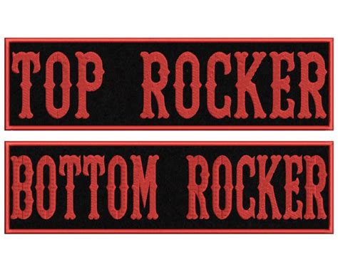 Flat Bottom Top Rocker Embroidered Patch Custom Embroidered Custom