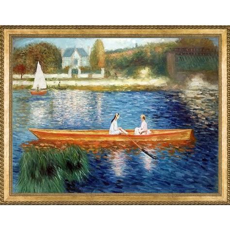 Shop Pierre Auguste Renoir Boating On The Seine Hand Painted Oil