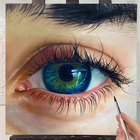 Female Eye Painting Eye Original Oil Painting On Canvas Small Oil