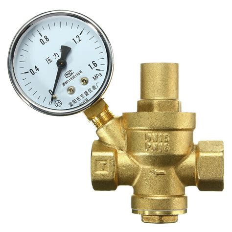Dn15 12 Bspp Brass Water Pressure Reducing Valve With Gauge Flow