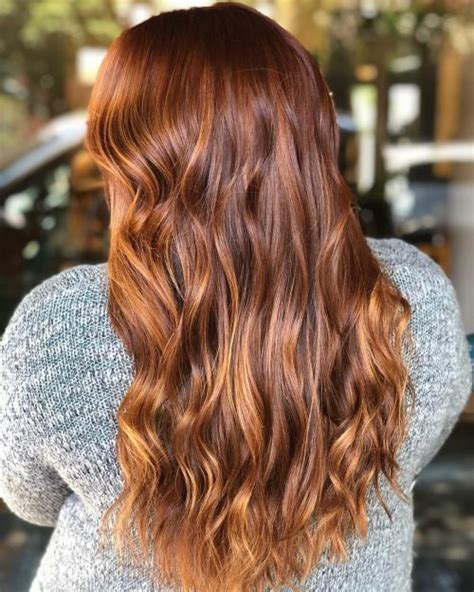 This is a great example of what a copper tone would look like with medium brown hair. 24 Prettiest Brown Hair With Blonde Highlights of 2020