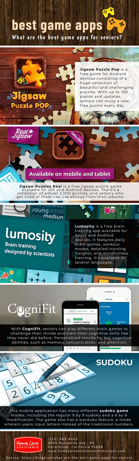What are the best ipad apps for seniors? What Are the Best Game Apps for Seniors? Infographic