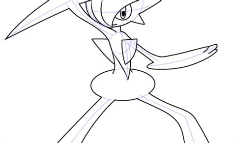 How To Draw Mega Gallade From Pokemon Printable Drawing Sheet By