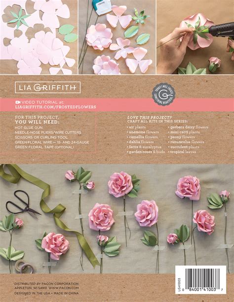 Diy Rose Frosted Paper Flower Kit By Lia Griffith Shop Lia Griffith
