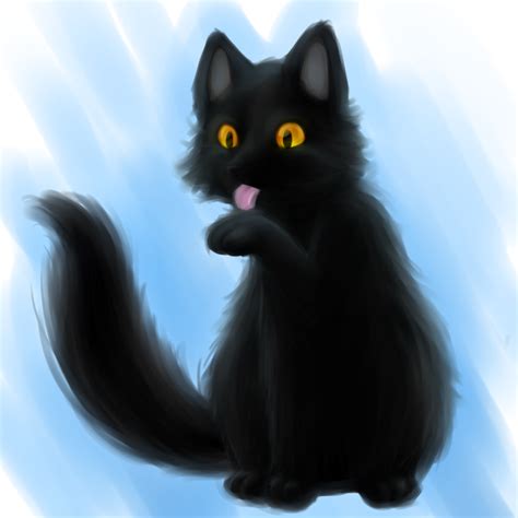 Black Cat By Miphica On Deviantart