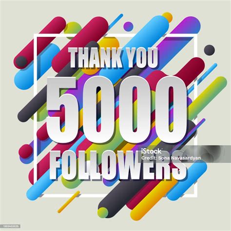 Thank You 5000 Followers Banner Stock Illustration Download Image Now