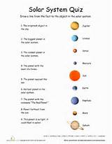 Images of Solar Systems Worksheets