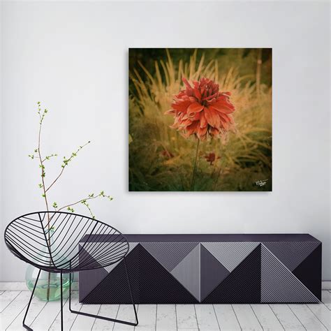 Hand Painted Vintage Flower Canvas Print By Victoria Herrera Curioos