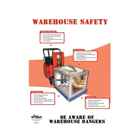 Warehouse Safety Beware Of Dangers Poster National Safety Compliance