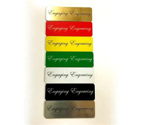 Bulk Order 20 Name Badges With Logo Pin Laserable Plastic 70 X 23mm