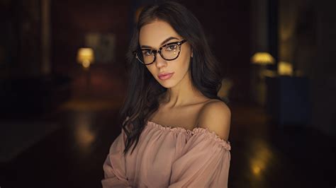 wallpaper model portrait sergey zhirnov women with glasses face 1920x1080