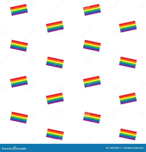 Vector Seamless Pattern Of Lgbt Rainbow Flag Stock Vector