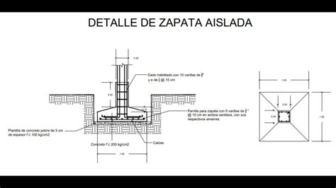 Detalle De Zapata Aislada Youtube