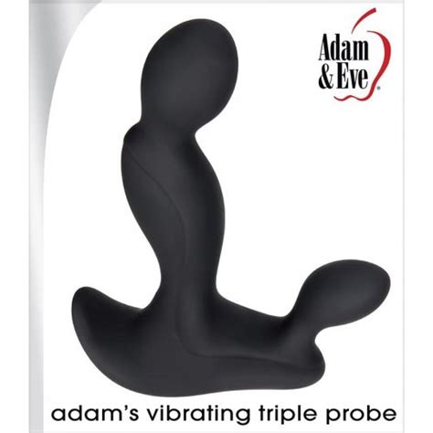 Adams Vibrating Triple Probe Prostate Massager Black Sex Toys