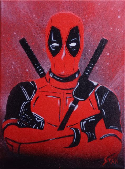Deadpool Painting By Stan Spray Art Artmajeur