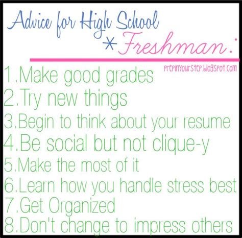 Prep In Your Step Advice For High School Freshman Sophomores Juniors