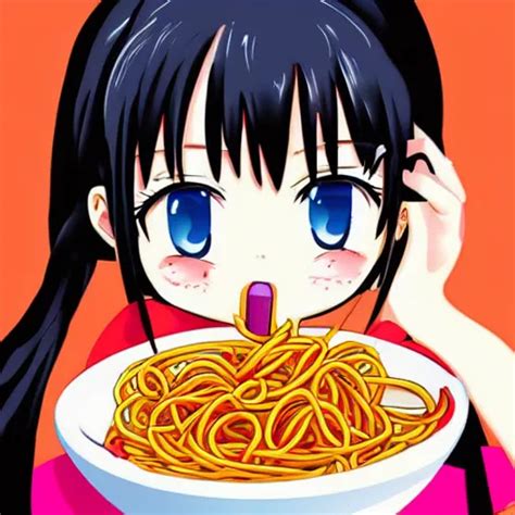 Anime Girl Eating Spaghetti By Madonna Stable Diffusion Openart
