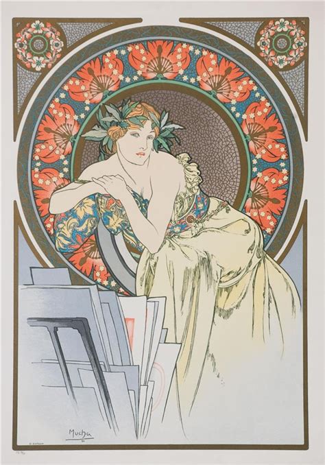 Alphonse Mucha Dusk Panel Fine Art Lithograph Davinci Emporium