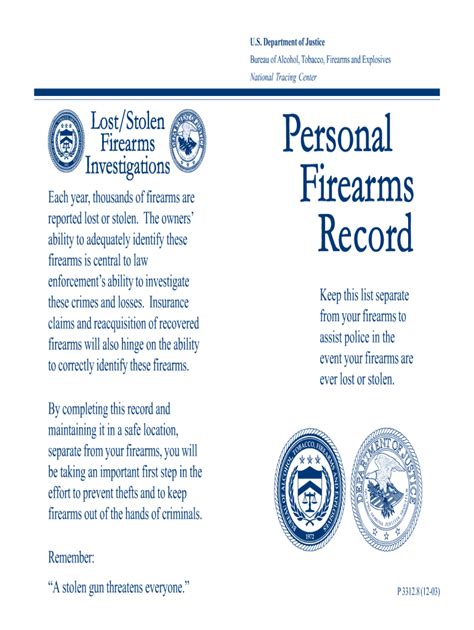Atf Personal Firearms Record Fill Out And Sign Online Dochub