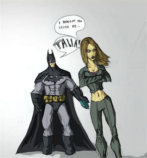 Batman And Talia Pencil Sketch Colored By Sabrerine911 On Deviantart