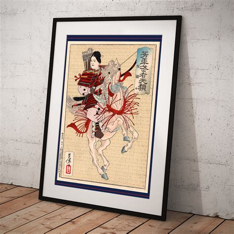 Hangakujo The Female Warrior Hangaku Japan Tsunajima Art Print By