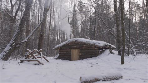 Hiding In A Huge Dugout During A Snow Storm Spending The Night In