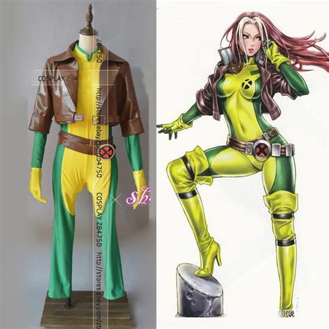 X Men Rogue Cosplay Costume For Adult Halloween Outfit Custom Made Any