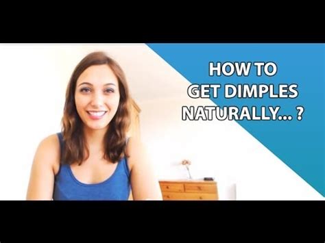 Some people have dimples on their cheek whenever they smile since they were born, while some don't. How To Get Dimples Naturally - YouTube