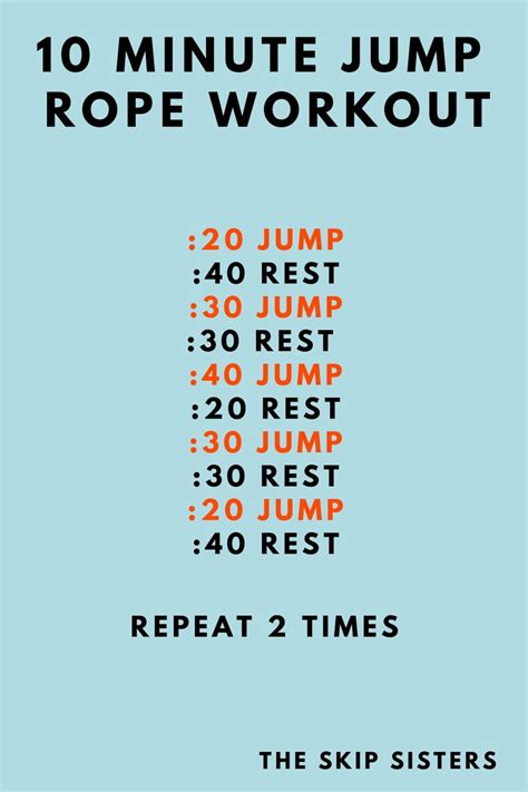 10 Minute Jump Rope Workout Hiit Workout Jump Rope Workout Jump