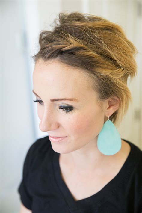 With a short back and sides and a longer top. Easy Front Twist Tutorial for Short Hair or a Long Pixie - ONE little MOMMA