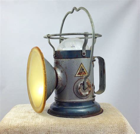 Railroad Lantern Delta Powerlite Vintage Antique