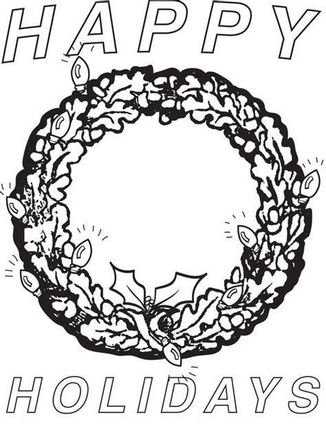 Happy Holidays Coloring Pages Printable At Free
