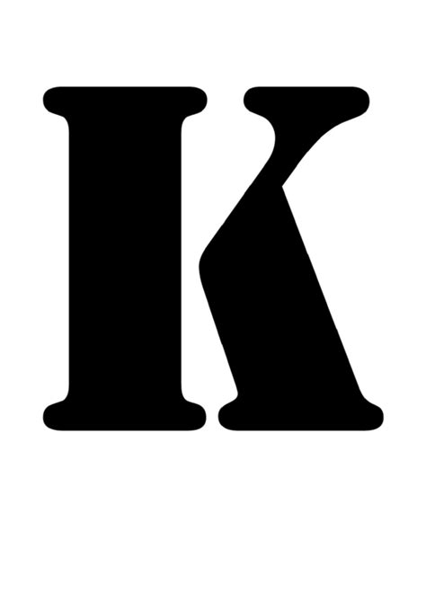Letter K Stencil Template Printable Pdf Download