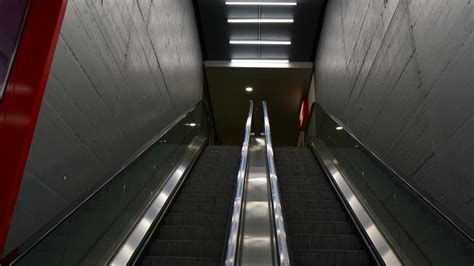 Download Wallpaper 1920x1080 Escalator Stairs Rise Bottom View Full