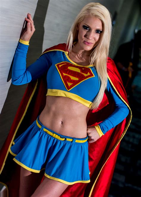 Supergirl Sexy Tight Cosplay Costume For Girl Spm