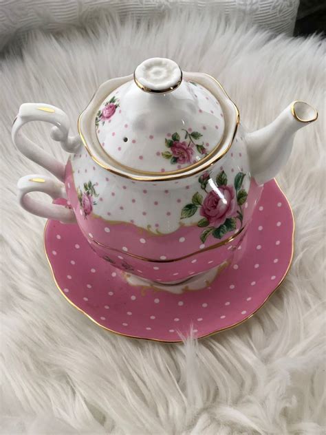 Royal Albert Cheeky Pink Vintage Tea For One Furniture And Home Living