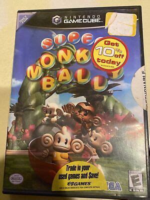 Super Monkey Ball Nintendo GameCube 2001 Completed Game Disc Case